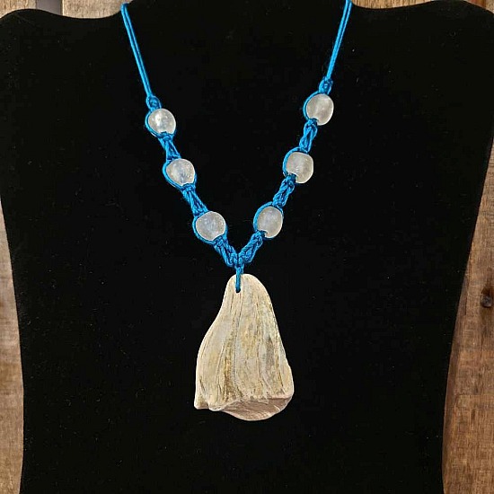 Blue Bamboo Adjustable Necklace