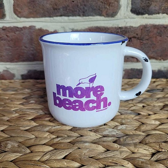 More Beach. Ceramic Mugg -Purple