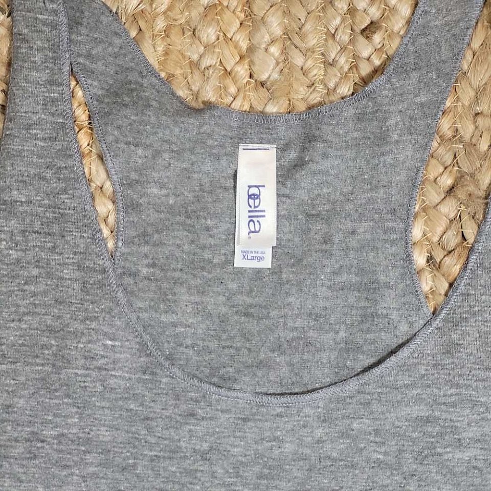 Women's Bella Racer Back Tank -Gray, XL & 2XL | 1agrz2.jpg
