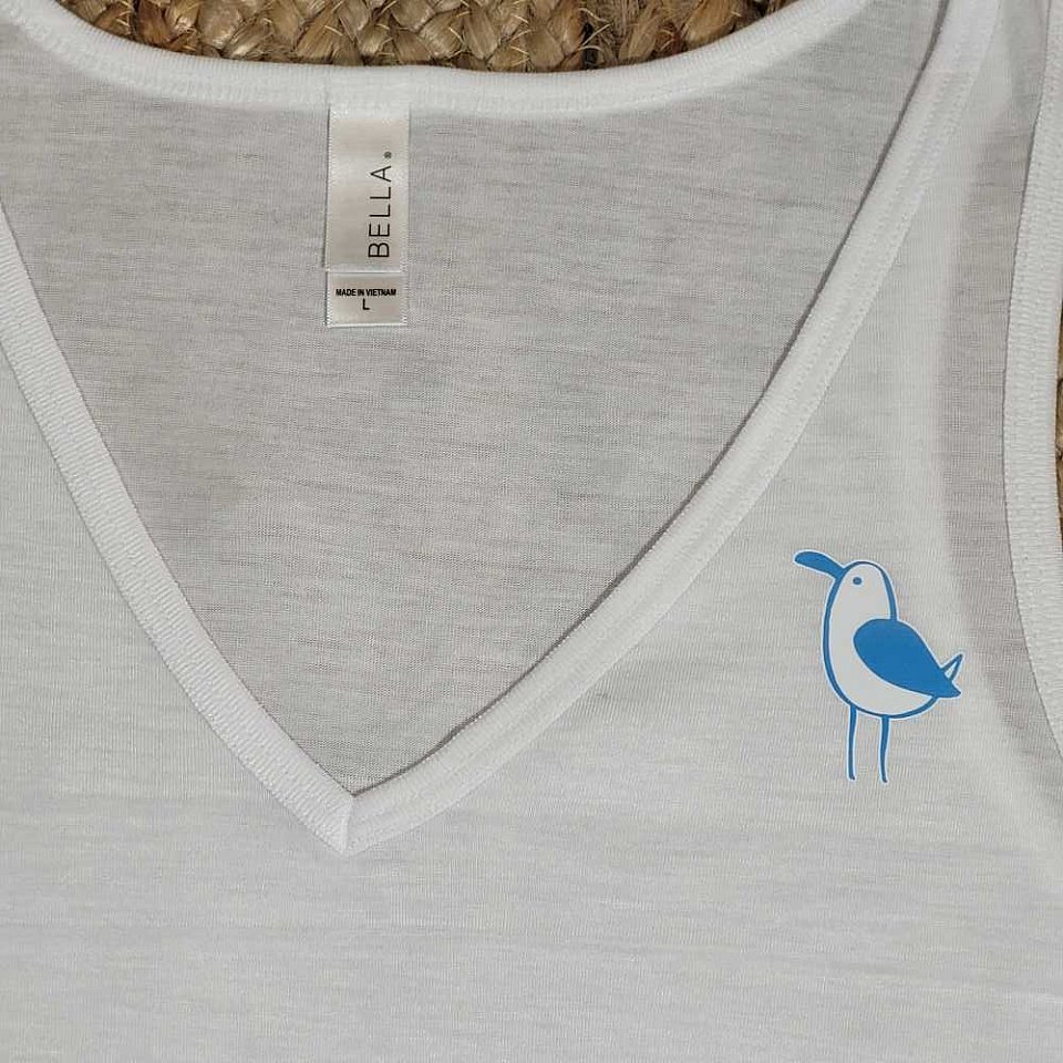 Women's Bella V-Neck Tank ~White, limited supply | 1awv2.jpg