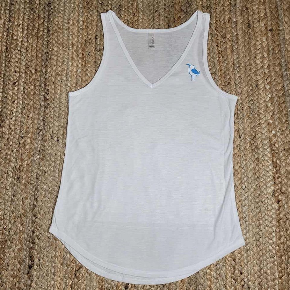 Women's Bella V-Neck Tank ~White, limited supply | 1awv1.jpg