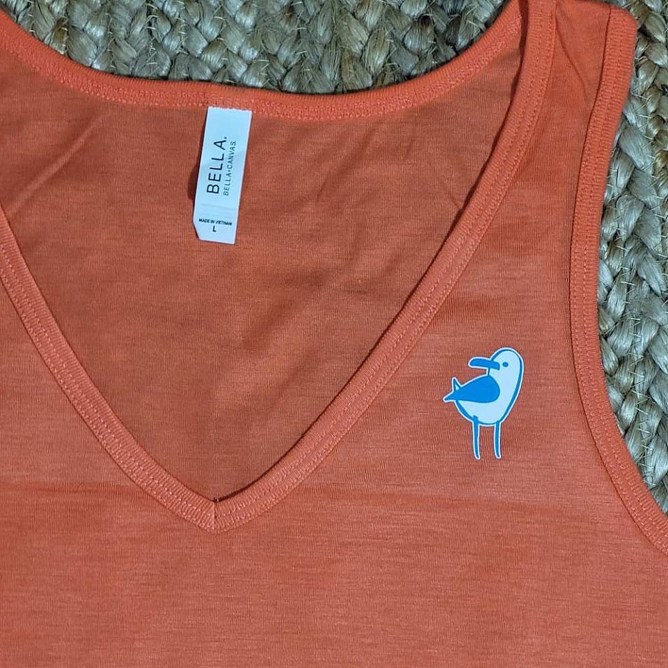 Women's Bella V-Neck Tank ~orange, limited supply | 1aov2.jpg