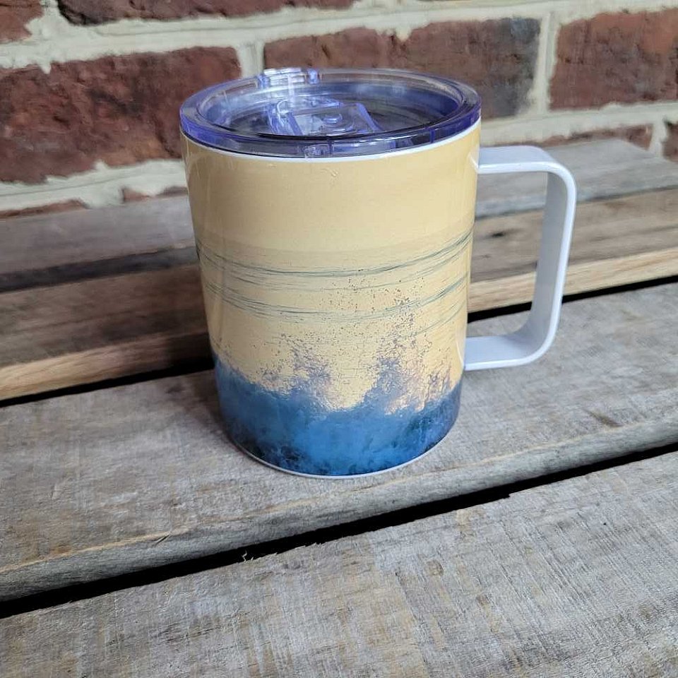 Insulated Travel Mugg ~4 Pelicans and a Splash | 1tm1a.jpg