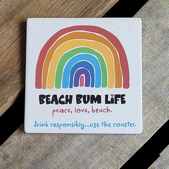 Square Coaster ~Peace,Love,Beach.