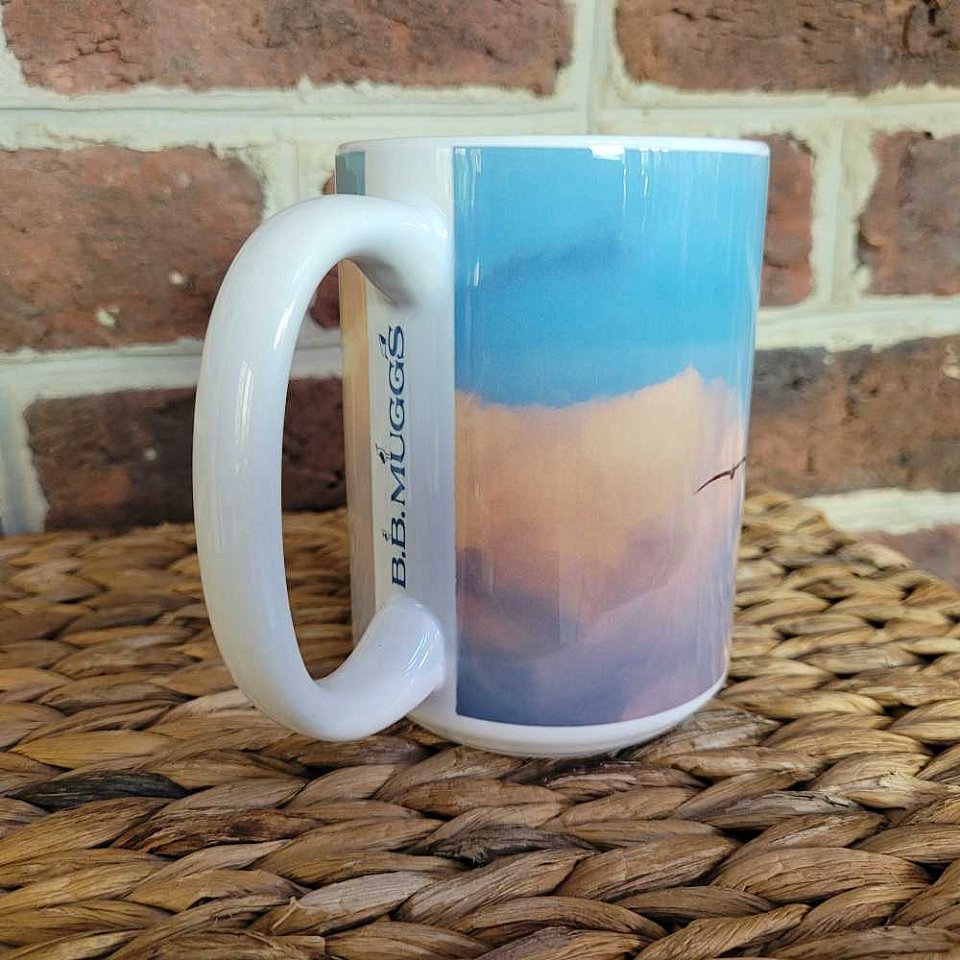 Pelicans in Clouds Latte Mugg | 2cmugpelclouds3.jpg