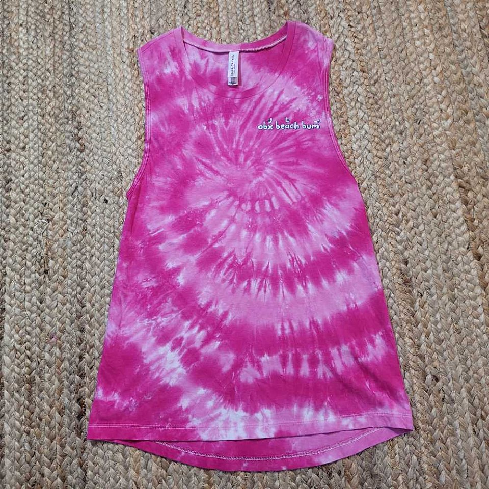 Medium Women's Muscle Tank ~Fuschia Swirl | 1amt4a.jpg