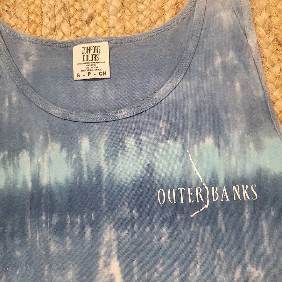 Small Unisex Tank ~Blues Striped TieDye | 1amt3b.jpg