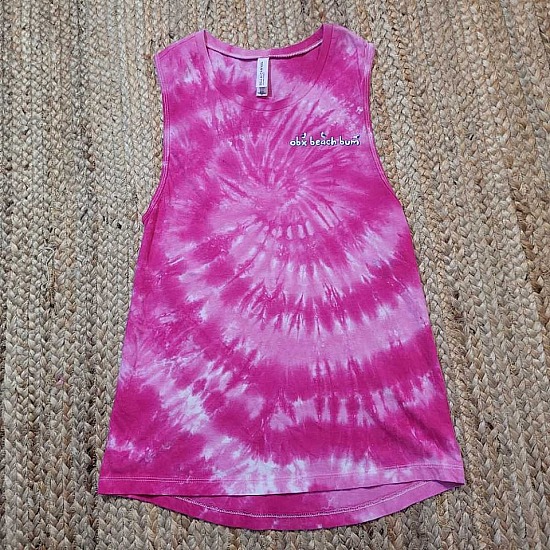 Medium Women's Muscle Tank ~Fuschia Swirl