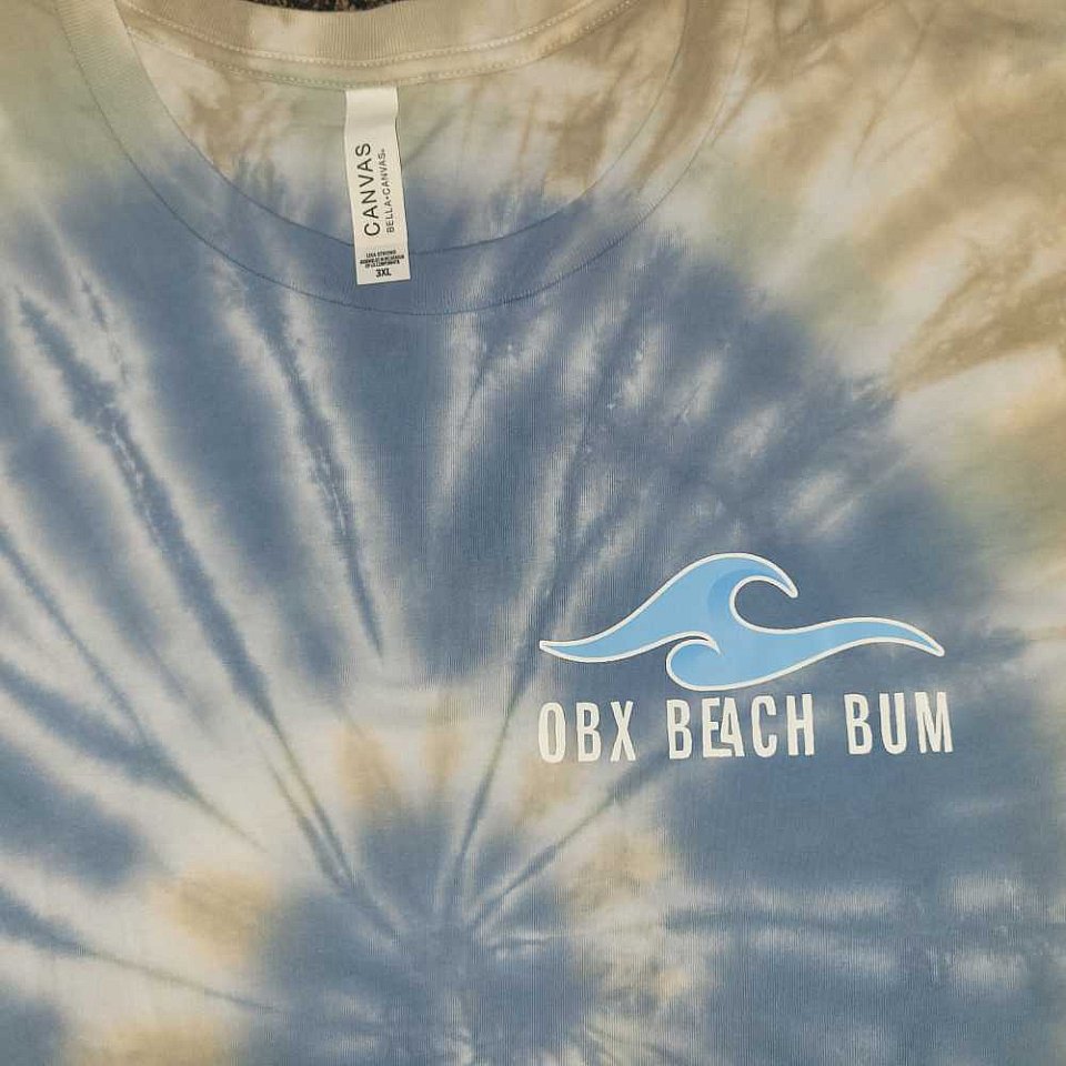 3XL Tee ~Wave on a Beach w/ OBX Beach Bum | 1a1b3xwaveonwaveb.jpg
